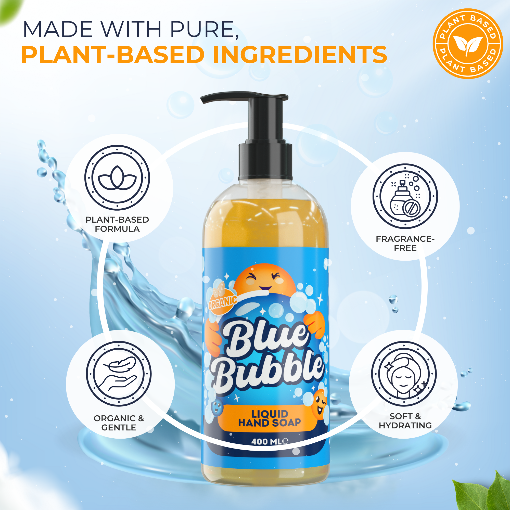 3×4L  Eco-Friendly Laundry  Detergent with Low foam +2 free Hand Soap