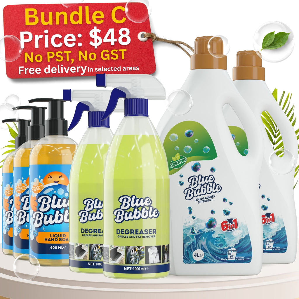 2×4L Eco-Friendly Laundry  Detergent + 3 × Eco-Friendly Hand Soap + 2 Heavy-Duty Degreaser 1L