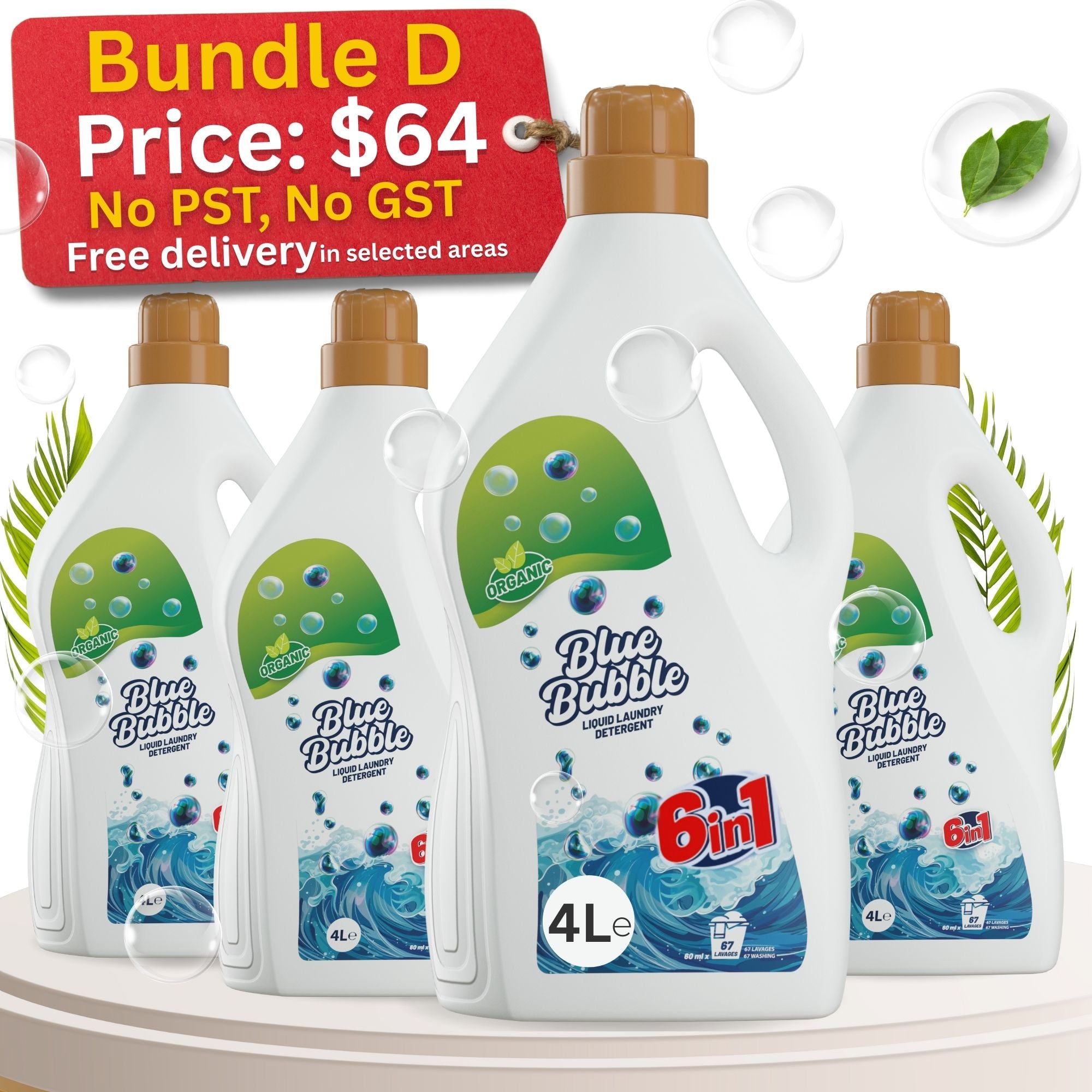 4 × 4L Eco-Friendly Laundry Detergent