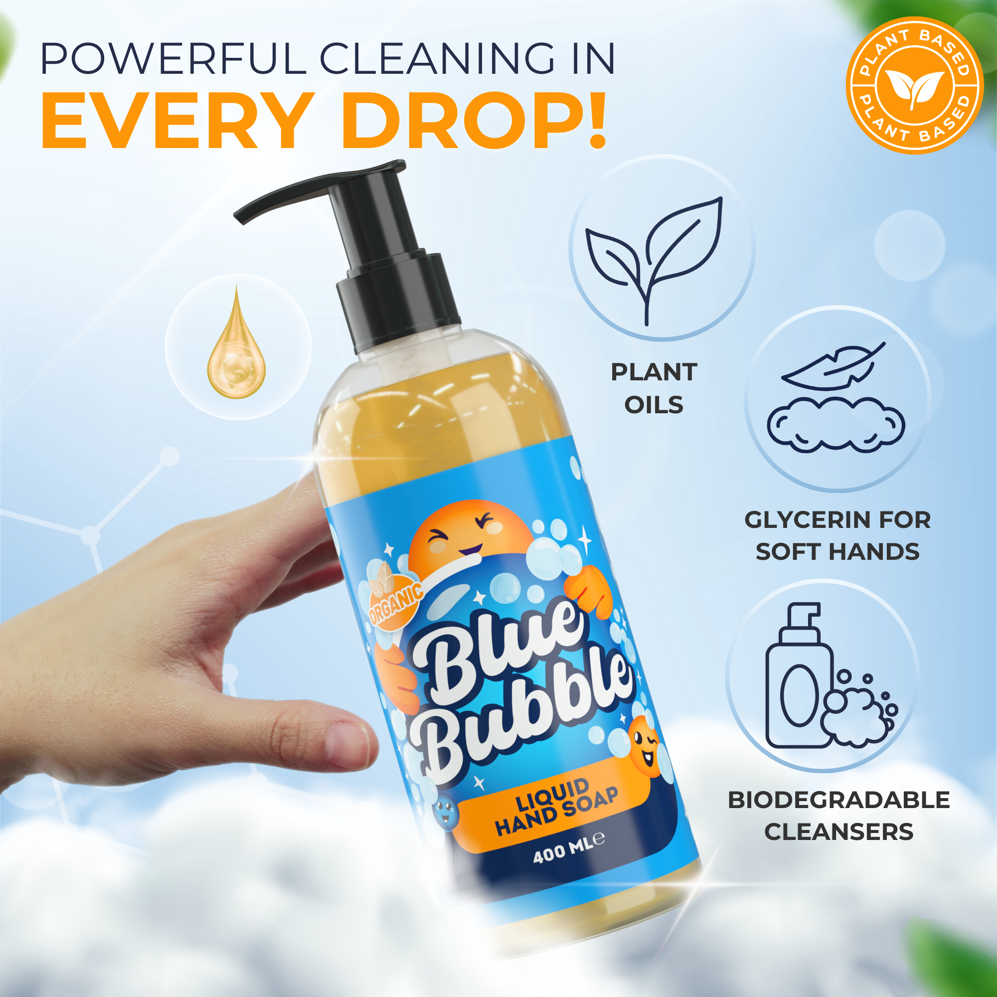 2×4L Eco-Friendly Laundry  Detergent + 3 × Eco-Friendly Hand Soap + 2 Heavy-Duty Degreaser 1L