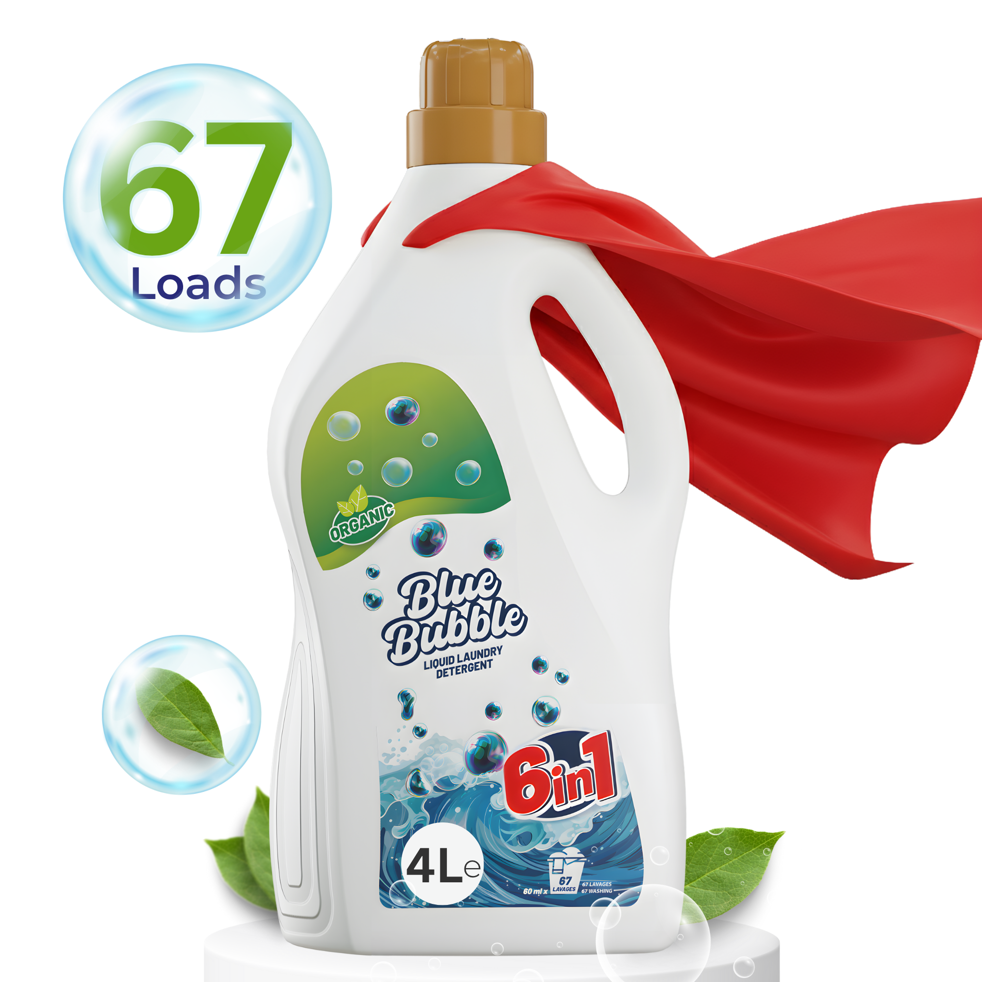 2×4L Eco-Friendly Laundry  Detergent + 3 × Eco-Friendly Hand Soap + 2 Heavy-Duty Degreaser 1L