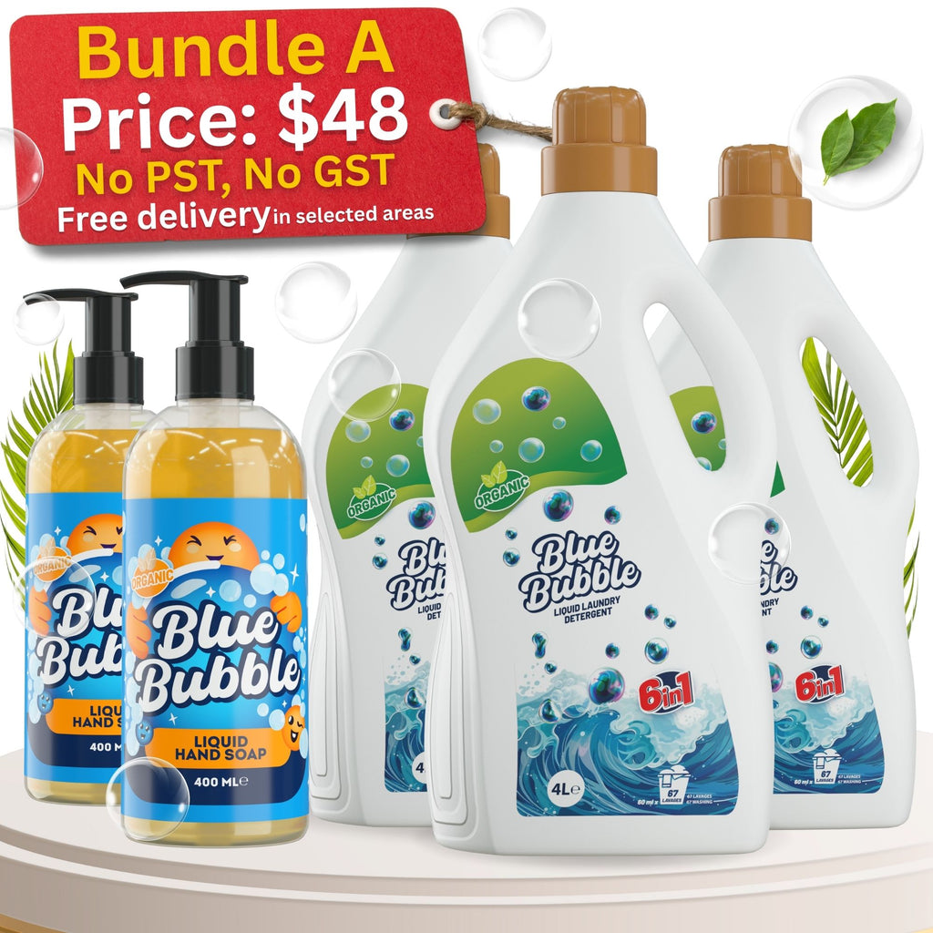 3×4L  Eco-Friendly Laundry  Detergent with Low foam +2 free Hand Soap